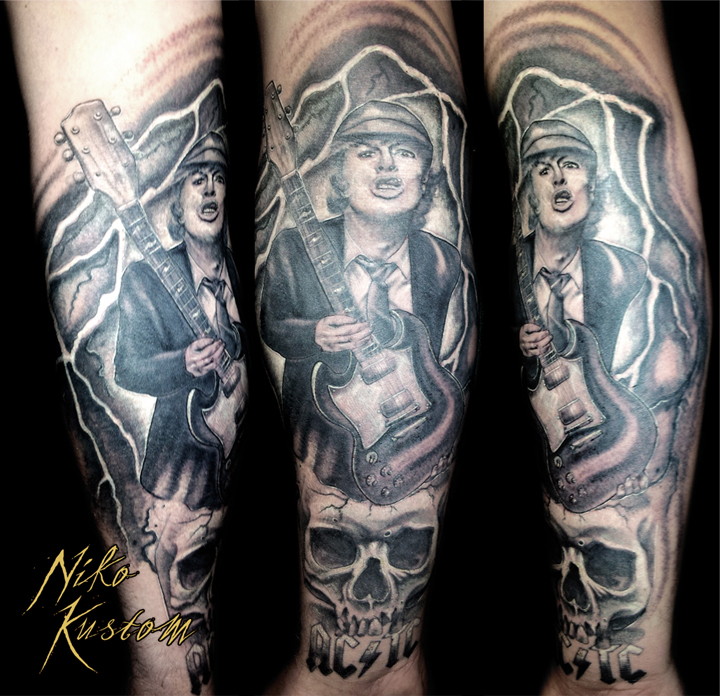 Angus Young Tattoo New School  Best Tattoo Ideas Gallery